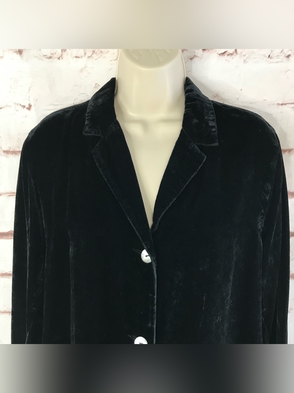 JOHN PAUL RICHARD M Uniform Vintage Black Velvet Blazer Jacket Size Medium - Picture 14 of 16
